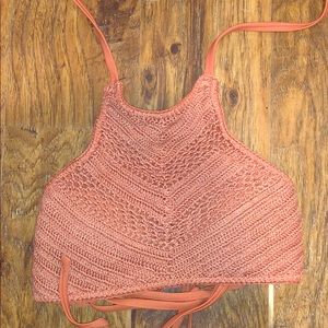 Worn once Knit high-neck biking top